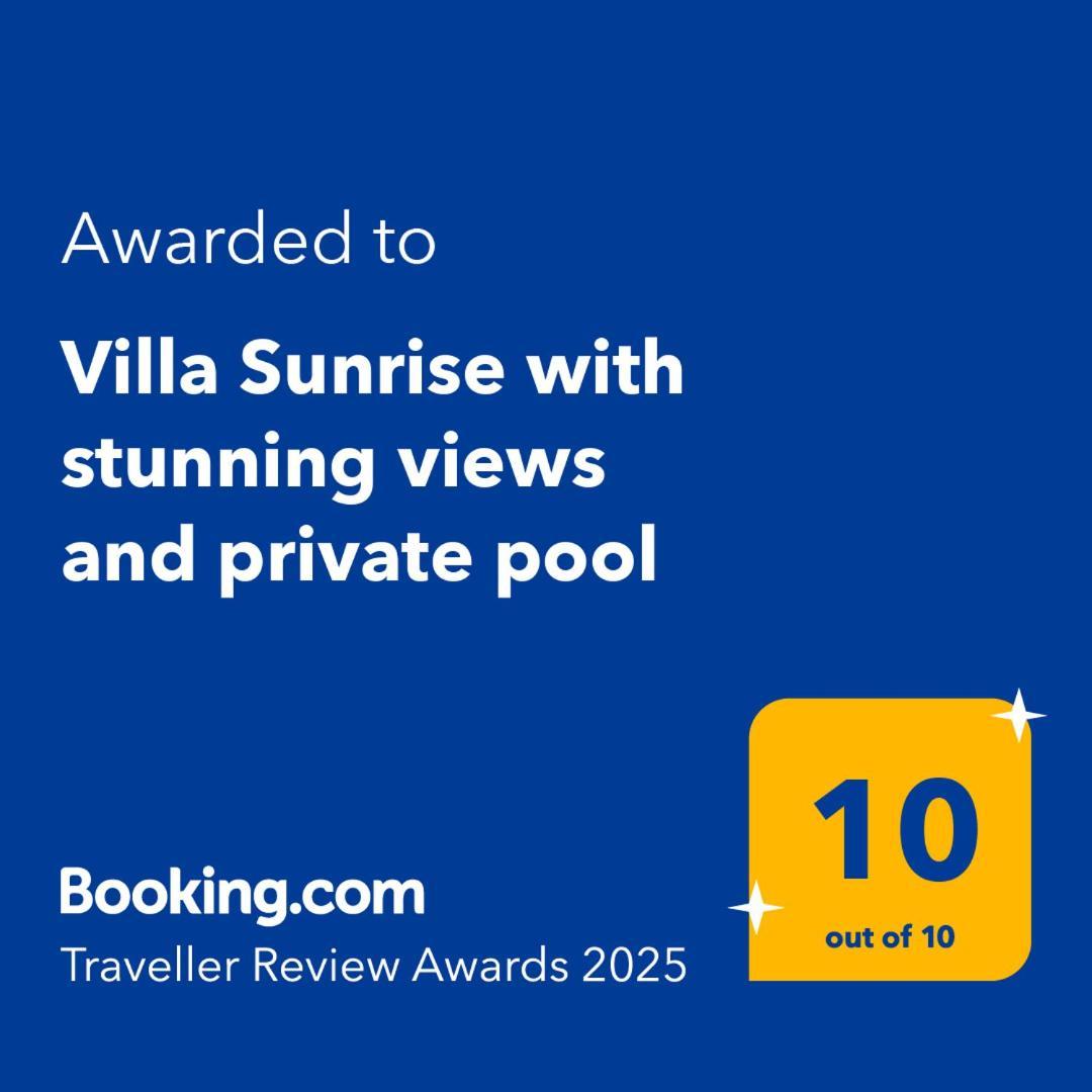 Villa Sunrise With Stunning Views And Private Pool Katokhórion Exterior foto